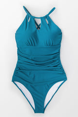 Halter Laceup Back Onepiece Swimsuit img 1