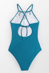 Halter Laceup Back Onepiece Swimsuit img 2