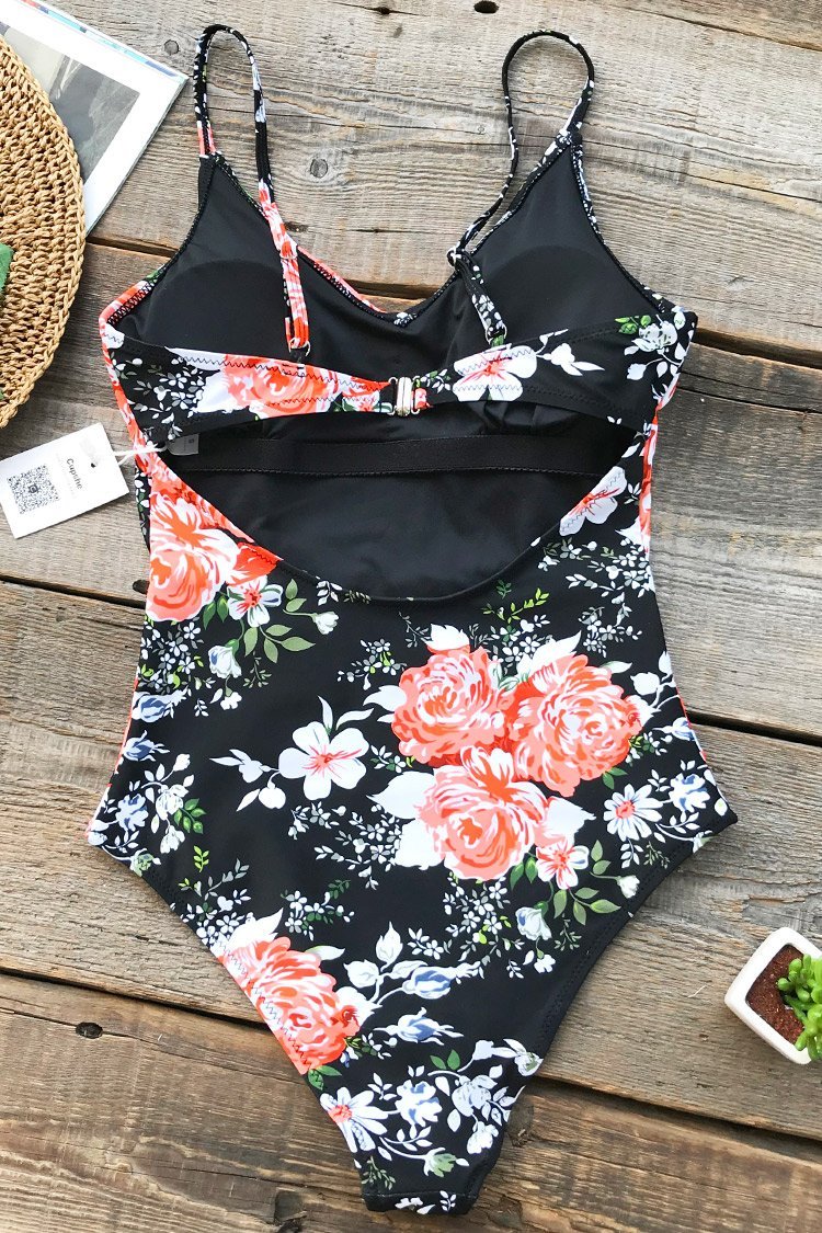 Hidden Fragrance Print Onepiece Swimsuit