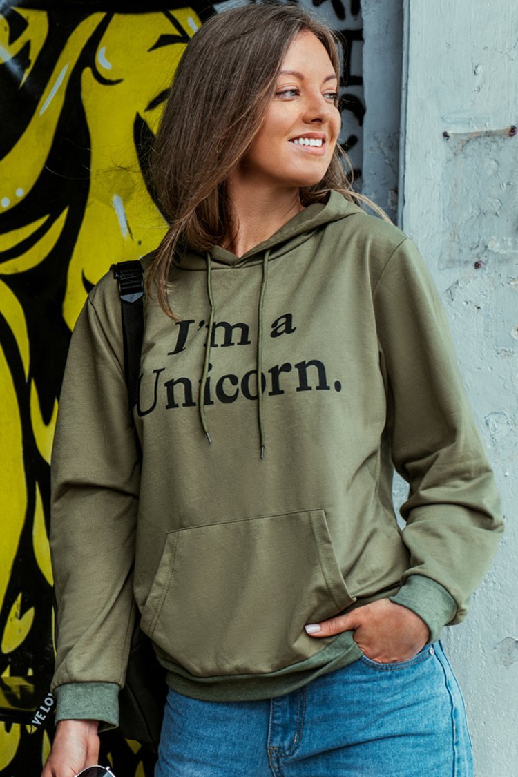 Green Unicorn Hoodie